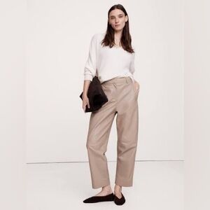 Banana Republic Women's Tan Leather Trousers